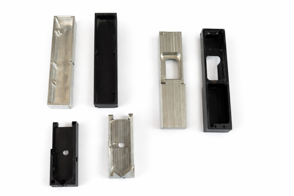 machined aluminium and plastic enclosures