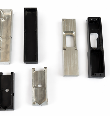 machined aluminium and plastic enclosures